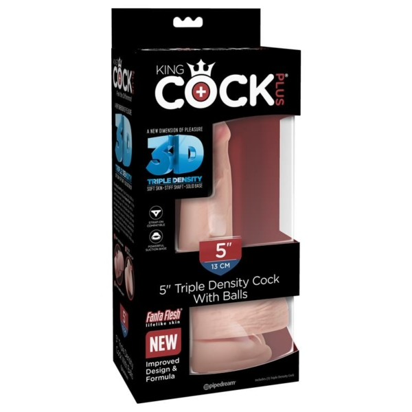 3D Triple Density Dildo with Balls Plus 5 Flesh - immagine 7