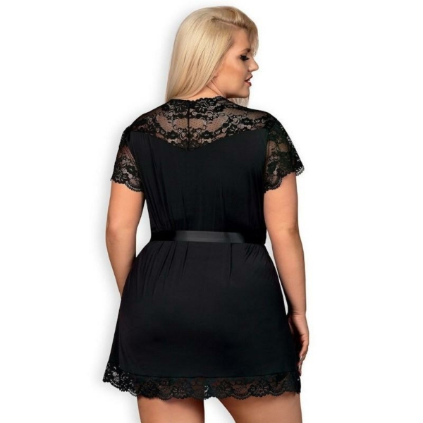 810-PEI-1 Kimono with Lace Black - immagine 4