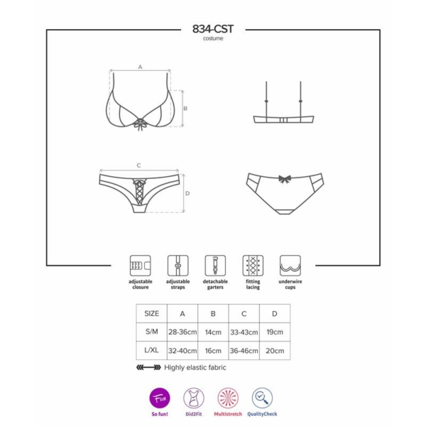 834-CST-6 Nurse Costume 3 Pieces - immagine 3