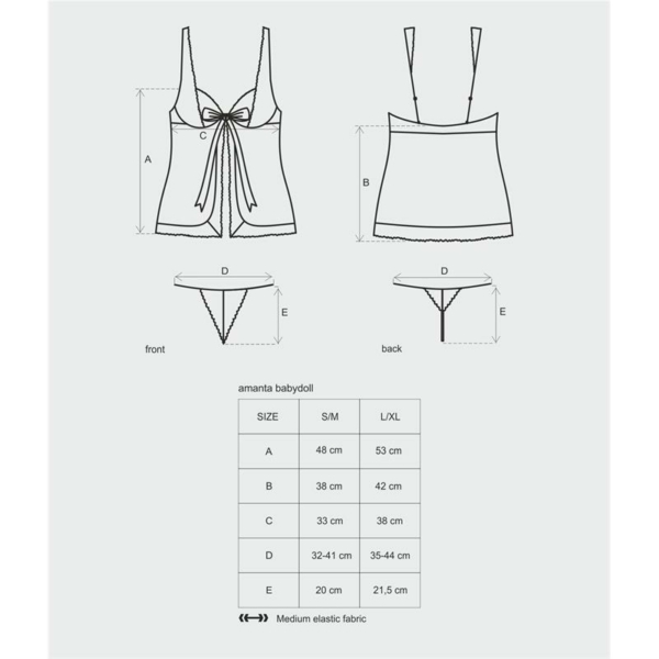 Amanta Babydoll and Thong Turquoise - immagine 2
