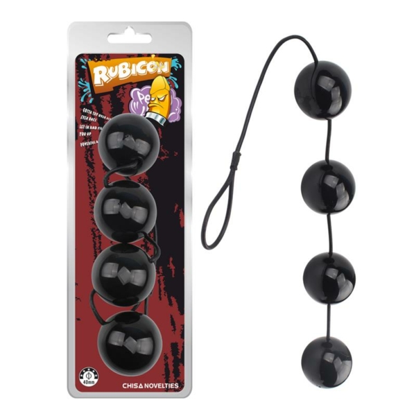 Anal and Vaginal Balls 65 x 6 cm Black - immagine 2