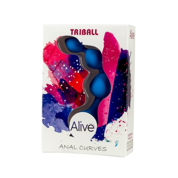 Anal Chain Triball Silicone Blue - immagine 3