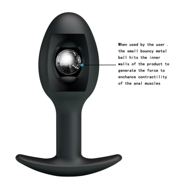 Anal Plug Black with Ball - immagine 7