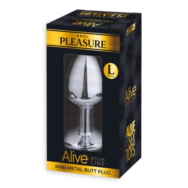 Anal Plug with Blue Jewel Size L - immagine 2