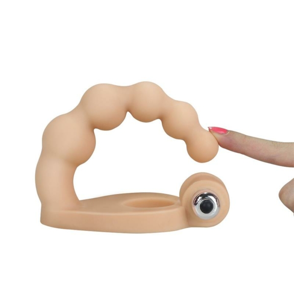 Anal Stimulator The Ultra Soft Bead 6.5 with Vibration Flesh - immagine 3