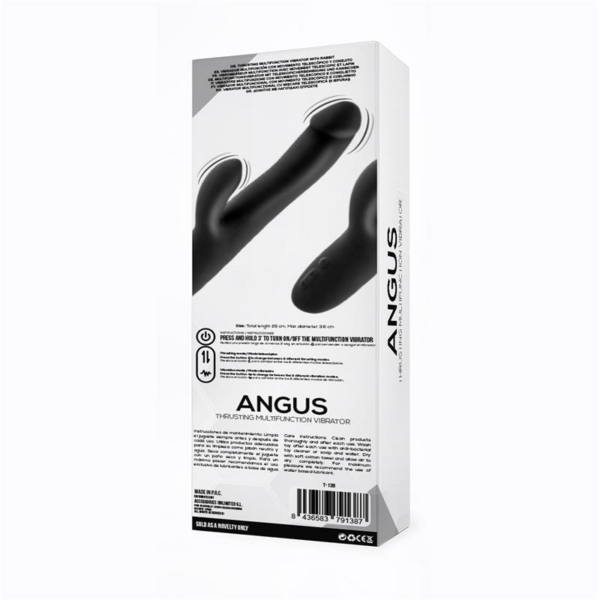 Angus Vibrator with Thrusting Movement 2 Motors Silicone USB - immagine 3