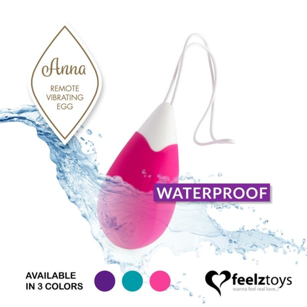 Anna Vibrating Egg with Remote Control Deep Pink - immagine 2