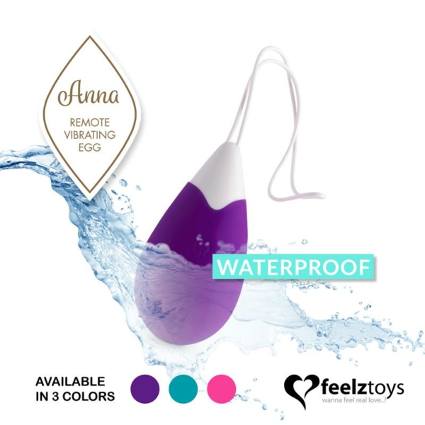 Anna Vibrating Egg with Remote Control Deep Purple - immagine 2