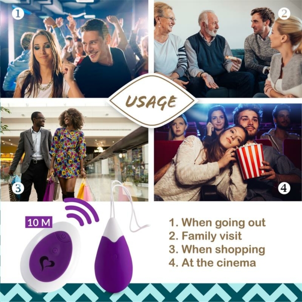 Anna Vibrating Egg with Remote Control Deep Purple - immagine 6
