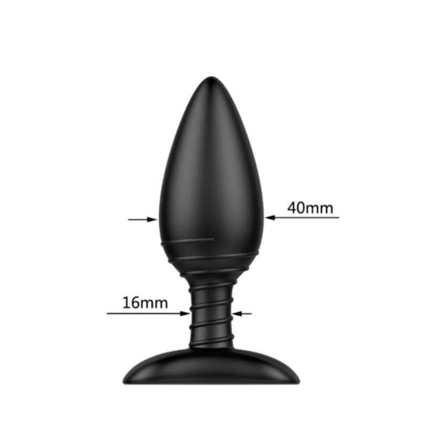Asher Butt Plug with Remote Control Magnetic USB Black - immagine 9