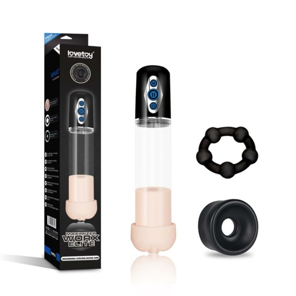 Automatic Penis Pump Maximizer Worx Elite USB Vagina - immagine 5