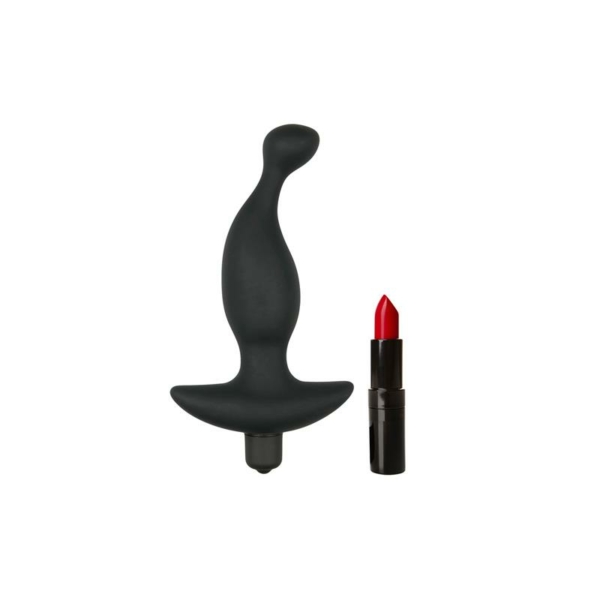 Black Silicone Prostate Vibrator - immagine 4