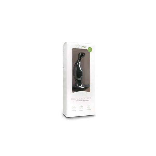 Black Silicone Prostate Vibrator - immagine 5