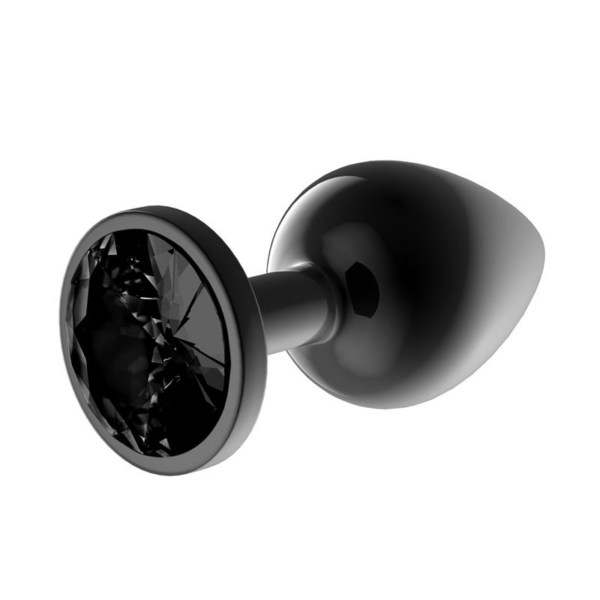 Blackgem Metalic Butt Plug with Black Jewel Size L - immagine 3