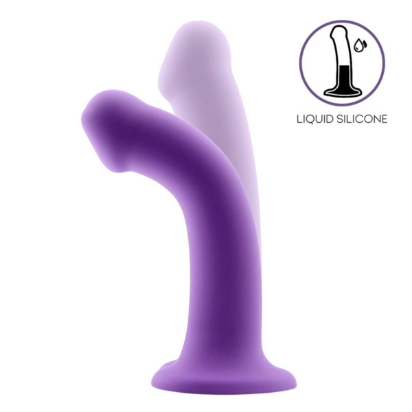 Bouncy Liquid Silicone Dildo Hiper Flexible 6.5 - 16.5 cm Size S Purple - immagine 2