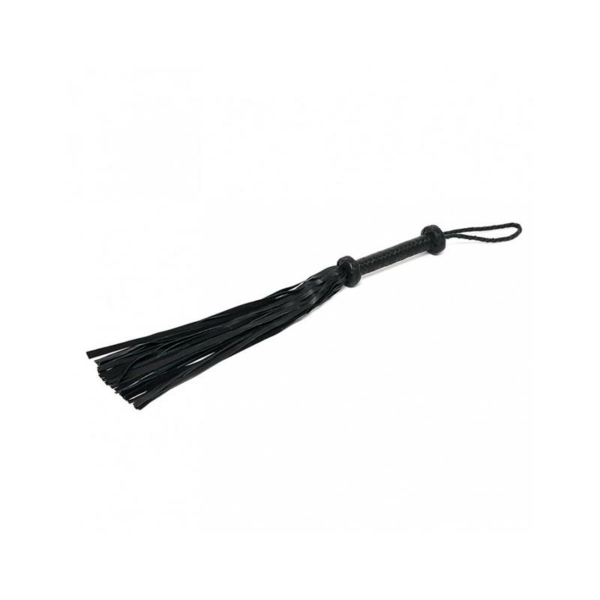 Braided Flogger Leather Black - immagine 3