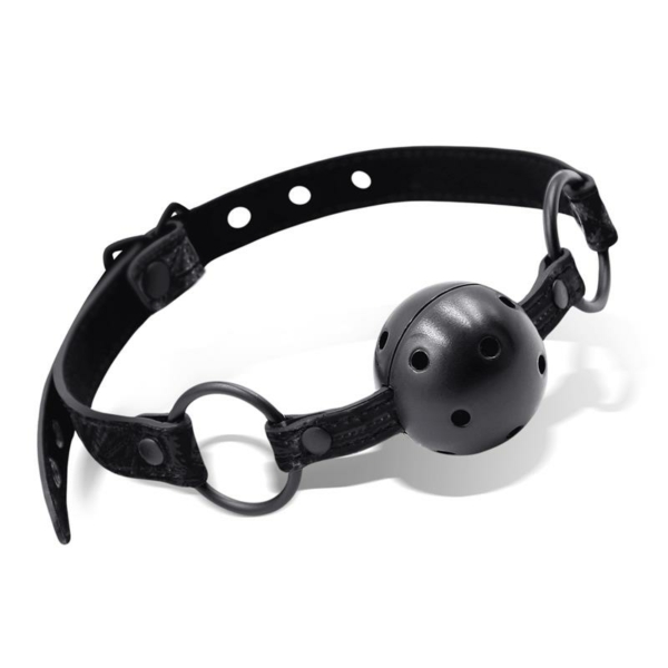 Breathable Gag Ball Sapphire Vegan Leather - immagine 2