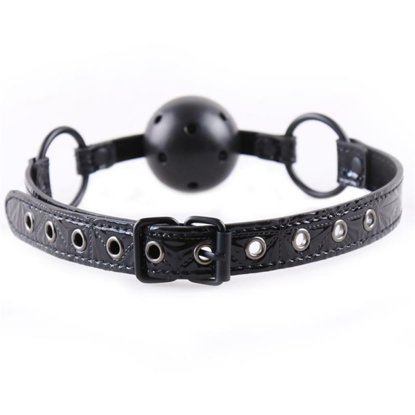 Breathable Gag Ball Sapphire Vegan Leather - immagine 3