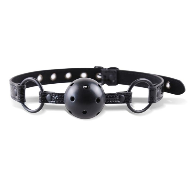 Breathable Gag Ball Sapphire Vegan Leather - immagine 4