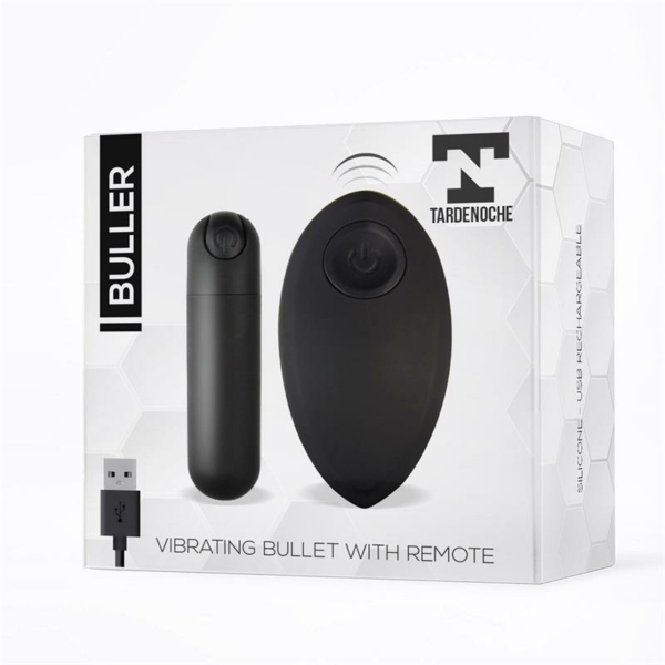 Buller Vibrating Bullet Remote Control USB Silicone Black - immagine 2