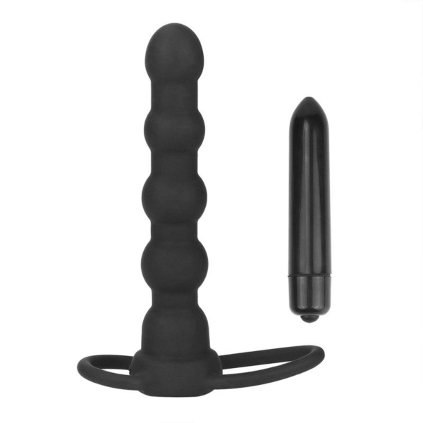 Butt Plug Double Prober with Vibration Black - immagine 4