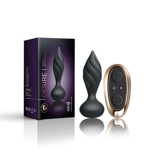 Butt Plug with Remote Control Petite Sensations Desire Black - immagine 5