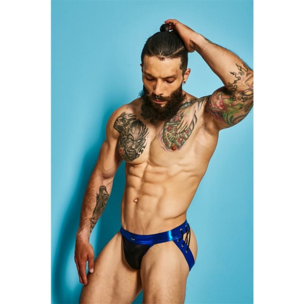 C4M14 Desire Jockstrap Blue Leatherette - immagine 5