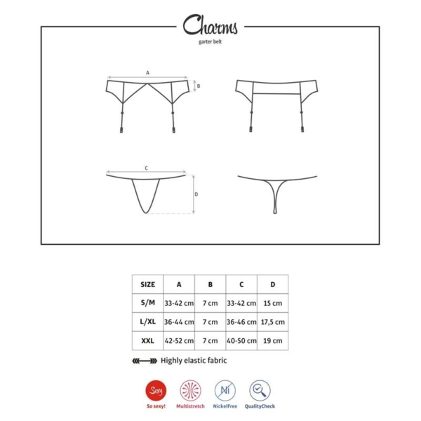 Charms Garter Belt and Thong - immagine 2
