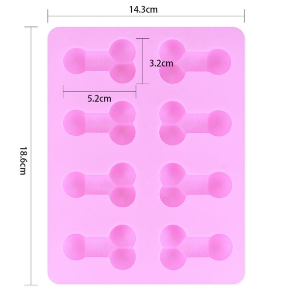 Chocolate or Ice Cubes Silicone Mold Penis Shaped - immagine 5