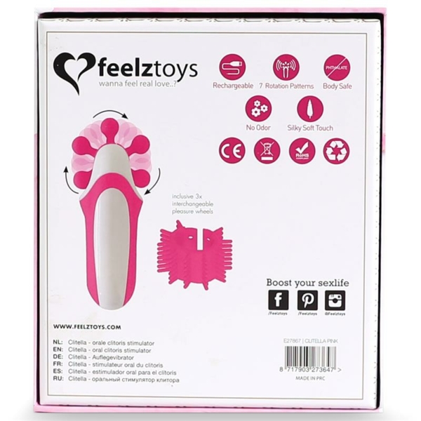 Clitella Oral Sex Stimulator with Accessories Pink - immagine 5