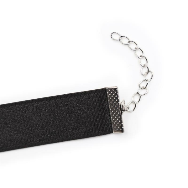 Collar with Bow and Bell 36 cm Size L Black - immagine 6
