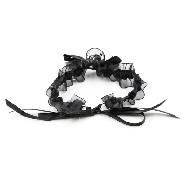 Collar with Bow, Bell and Lace - immagine 4