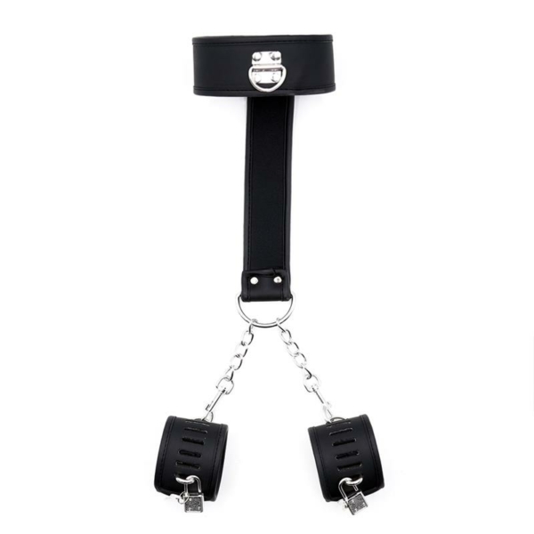 Collar with Handcuffs Set Vegan Leather - immagine 5