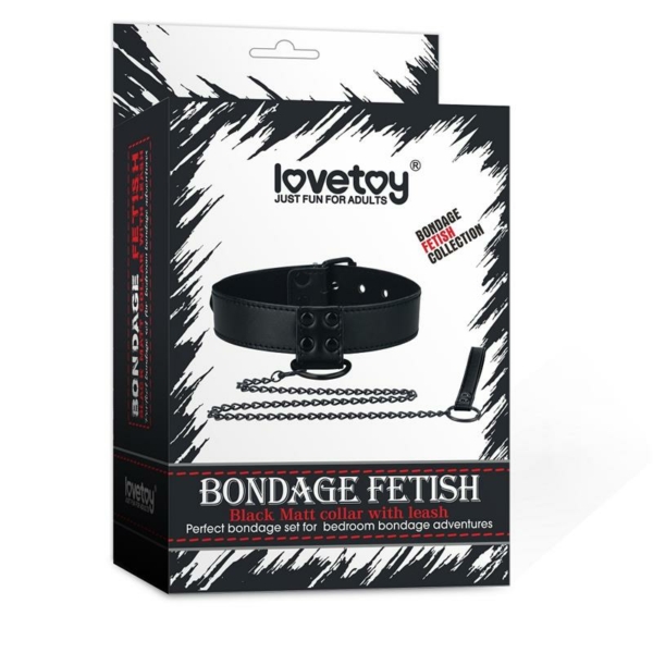 Collar with Leash Black Matt - immagine 5