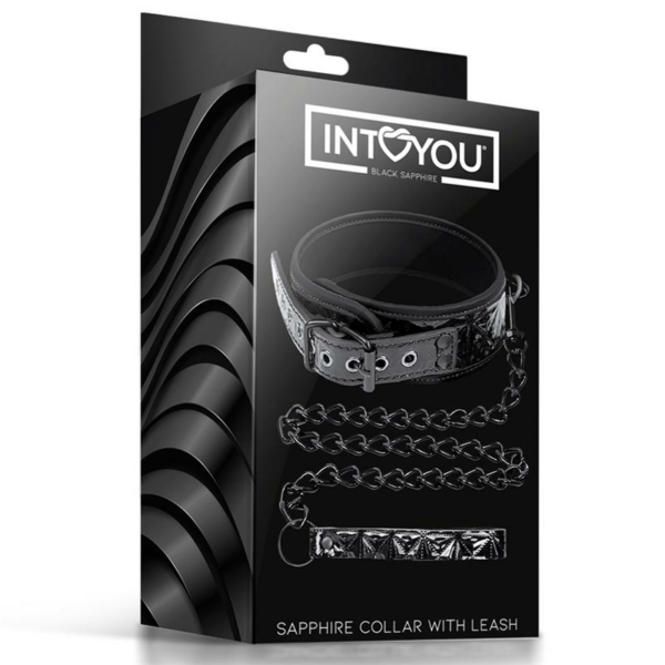 Collar with Leash Sapphire Vegan Leather - immagine 7