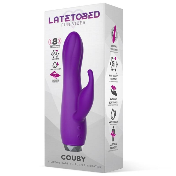 Couby Silicone Rabbit Purple Vibrator - immagine 2