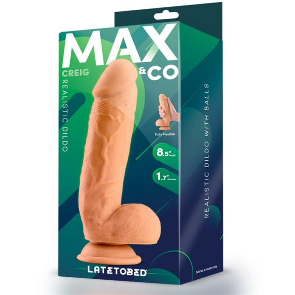 Creig Realistic Dildo with Testicles 8.5 Flesh - immagine 4