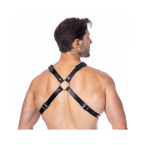 Cross Adjustable Leather Harness - immagine 2