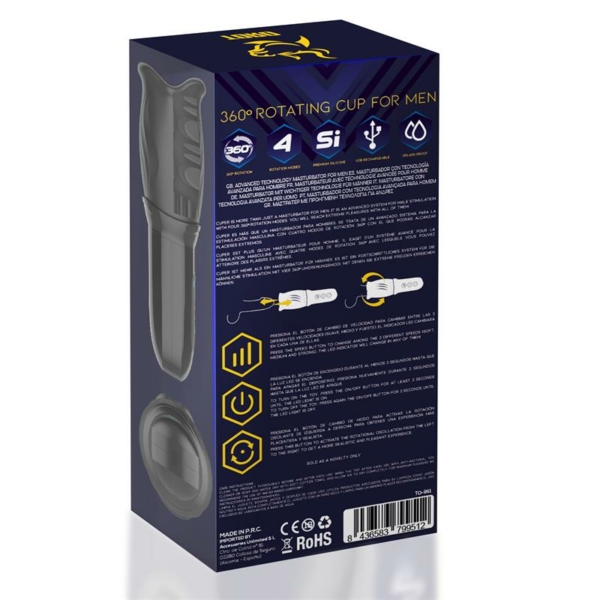 Cuper Masturbator with Rotation 360º Silicone USB - immagine 8