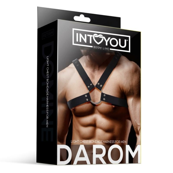 Darom Male Chest Bondage Harness Vegan Leather - immagine 3