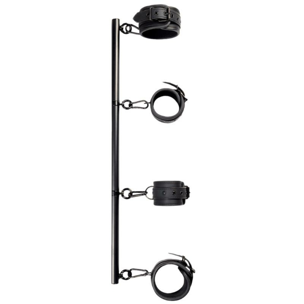 Detachable Rigid Spreader Bar and 4 Detachable Neoprene and Vegan Leather Cuffs - immagine 2
