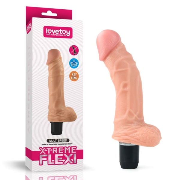 Dildo Flexi 9 with Vibration Flesh - immagine 6