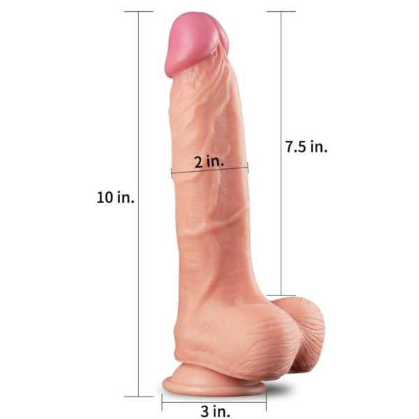 Dildo Nature 10 Dual Layer Flesh - immagine 2