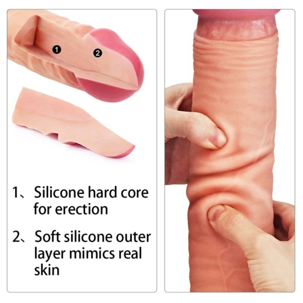 Dildo Nature 12 Dual Layer Flesh - immagine 2