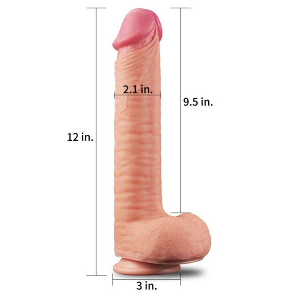 Dildo Nature 12 Dual Layer Flesh - immagine 3