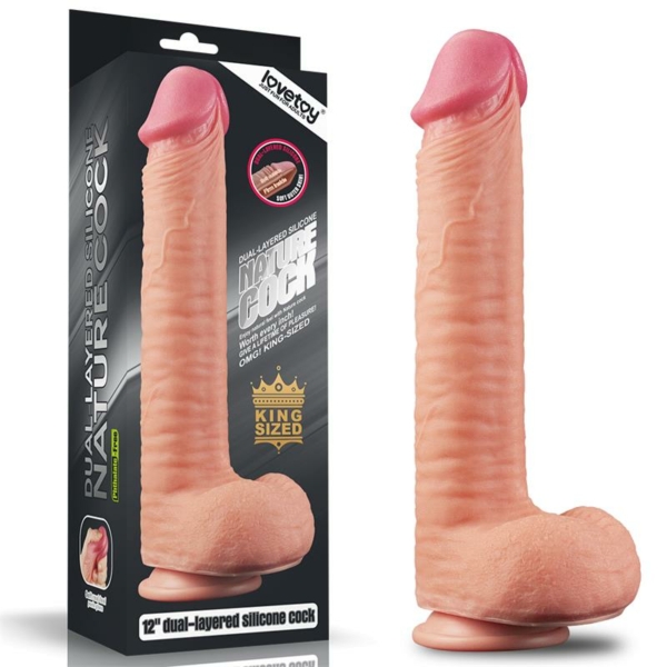 Dildo Nature 12 Dual Layer Flesh - immagine 4