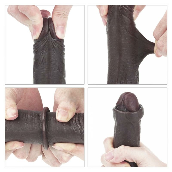 Dildo Sliding 7 Black - immagine 12