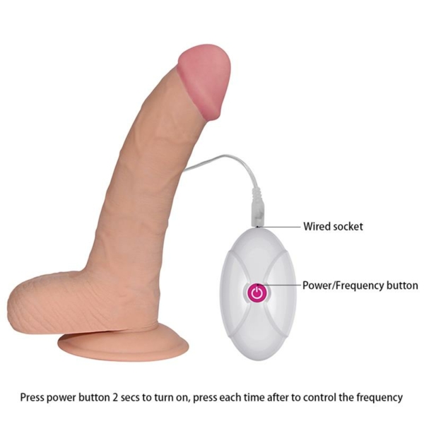 Dildo The Ultra Soft Dude con Vibración 8.8 Natural - immagine 6