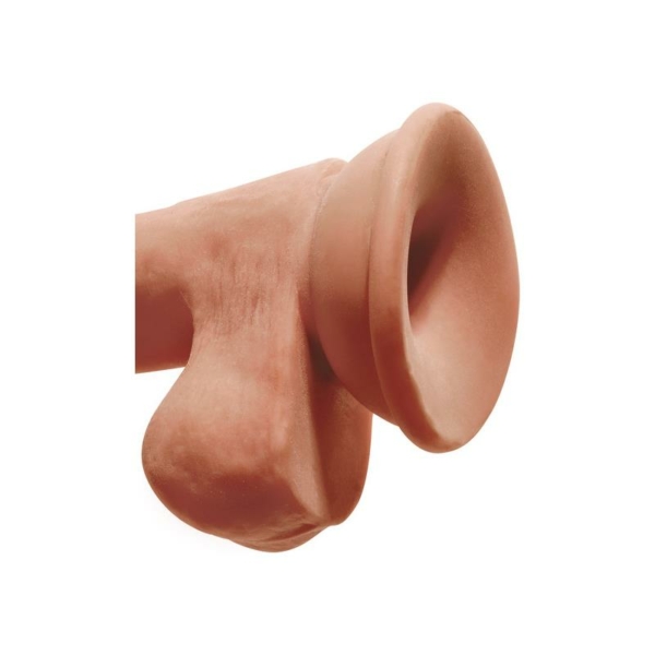 Dildo Triple Density with Testicles 6.5 Caramel - immagine 3