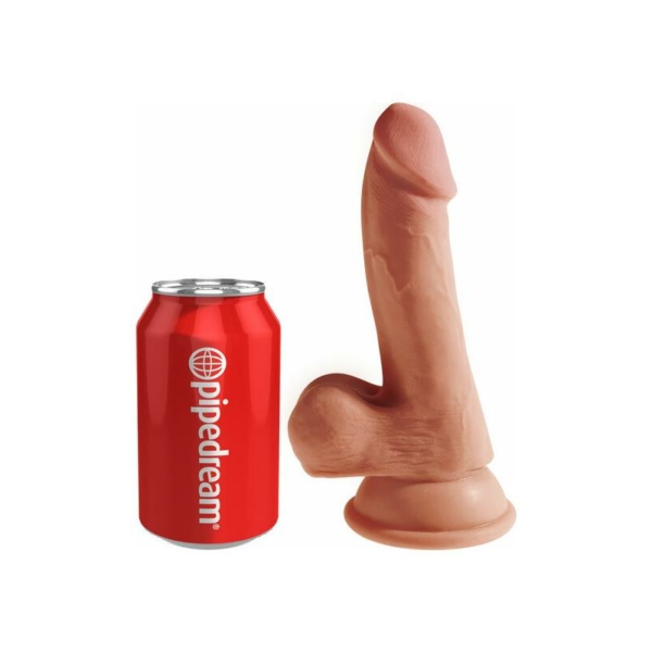 Dildo Triple Density with Testicles 6.5 Caramel - immagine 4